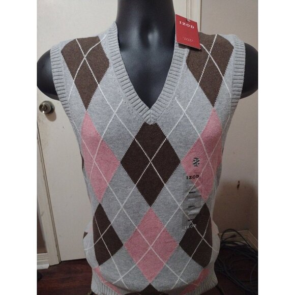 Izod Other - NWT New Izod Luxury Sport Sleeveless Pullover Sweater Small S Gray Cotton